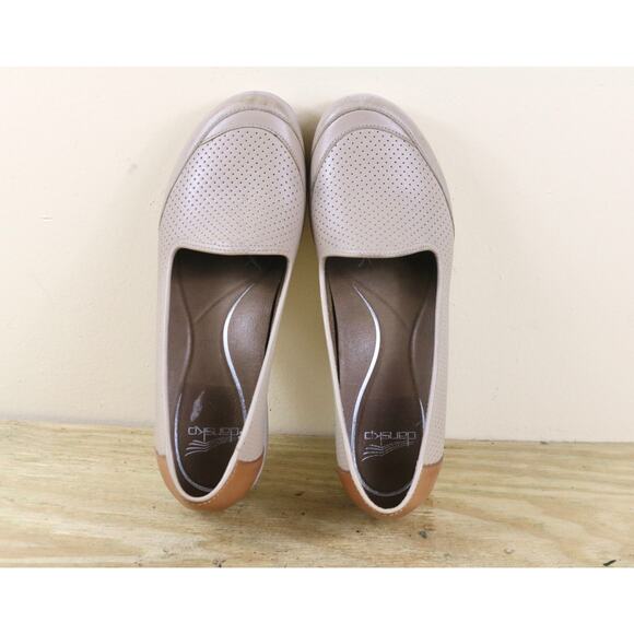 Dansko Loafers 41 Brown Vegan Marjorie Perforated Slip On Shoes - Picture 4 of 7